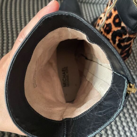 Michael Kors Haya Bootie leopard print calf hair stiletto women’s shoe size 9 - Picture 12 of 15